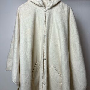 Cozy Cream Hooded Cape